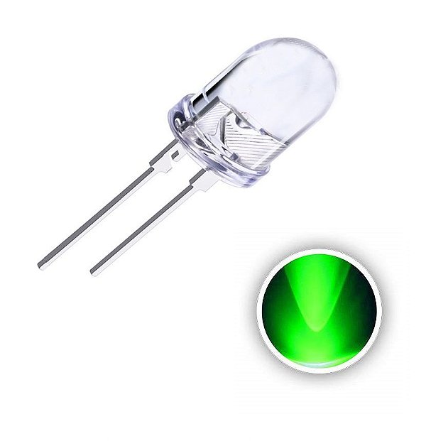 LED 10mm 0.5w Verde 520-525nm K1434