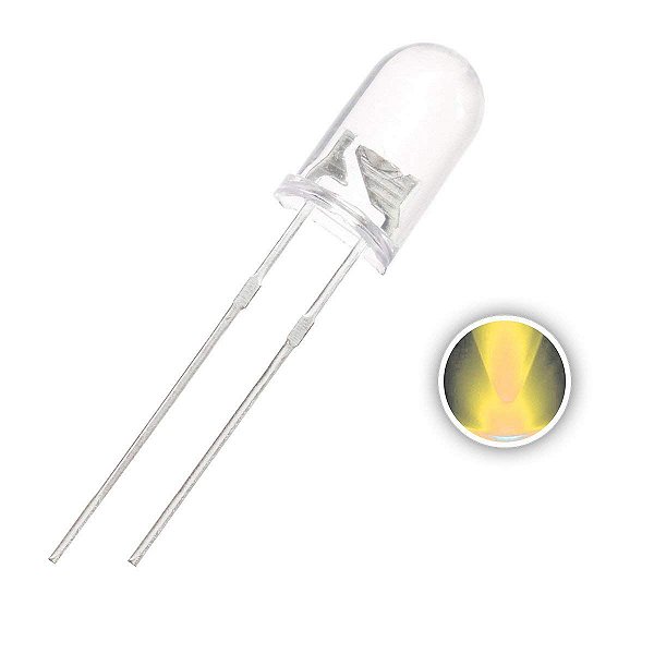 LED 5mm Branco Quente 3000-3200K Alto Brilho K1493