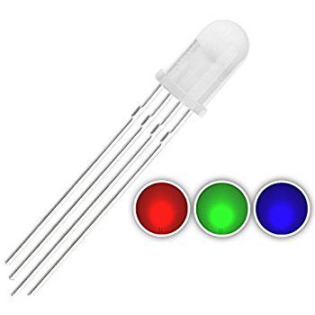 LED 5mm RGB Anodo Comum 4 pinos Difuso Leitoso K1699