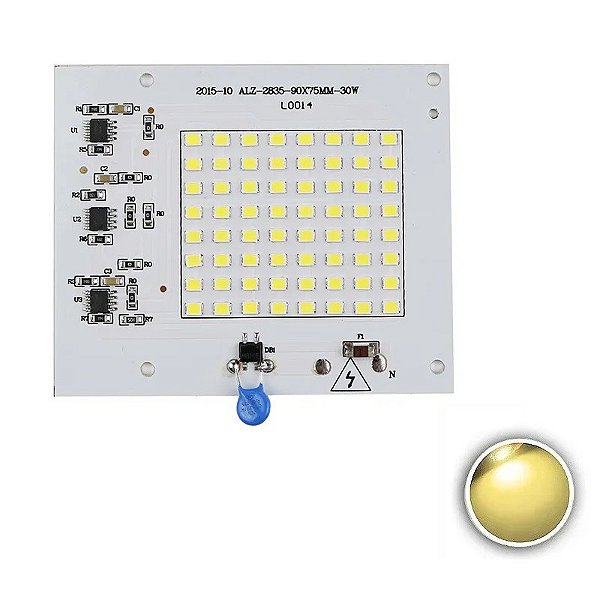 Modulo LED 30W Branco Quente 3000K Driver Integrado 220V K2153