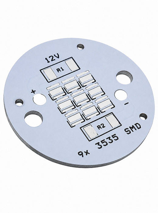 Placa MCPCB para 9 LEDs 3535 35mm 3S3P 12V 058040