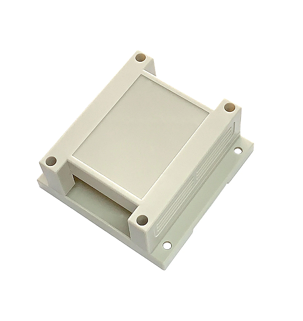 Caixa Plastica para Montagem De Circuitos 90x90x40mm Branca Com Suporte DIN - com Aba - IMP