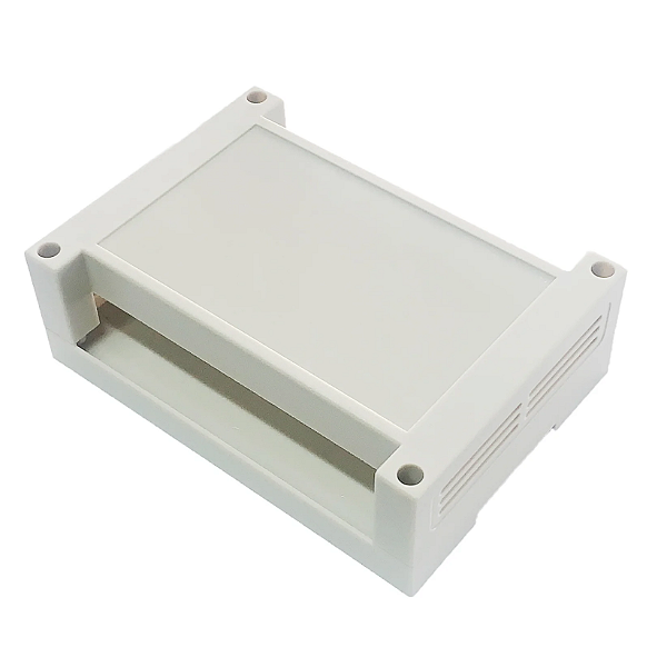 Caixa Plastica para Montagem De Circuitos 125x90x40mm Branca Com Suporte DIN - sem Aba - IMP