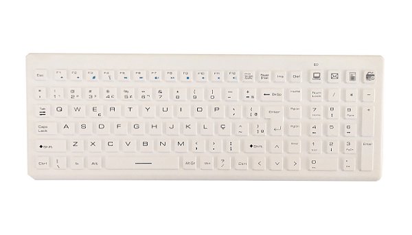 Teclado Industrial Silicone wireless ABNT2 IP65 NLC-219-ONXM-BR