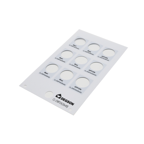 Cartela com 9 adesivos PCV Para botoeiras de 22mm Sem Impressão
