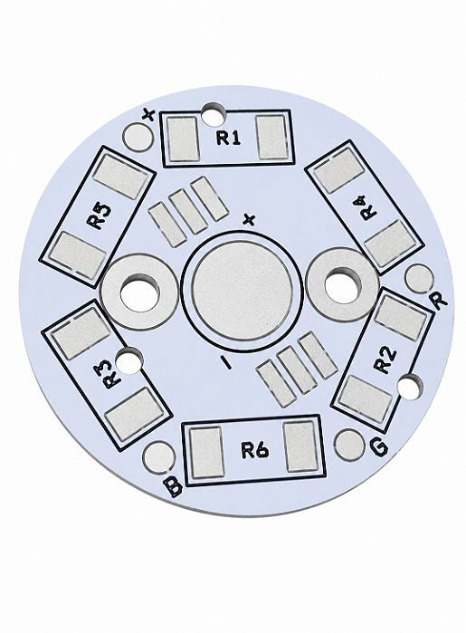Placa MCPCB para 1 LED RGB 6 pinos 28.5mm Anodo 5V 12V 47478