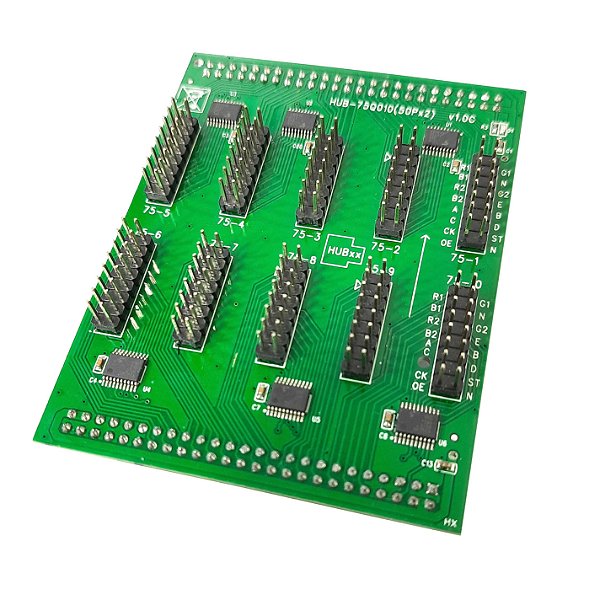 Placa interface HUB-75Q010(50Px2) para controladora TF-QBx K2830