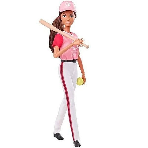 Boneca Barbie Jogos Olimpicos Tokyo 2020 Softball Morena - Kiko Brinquedos