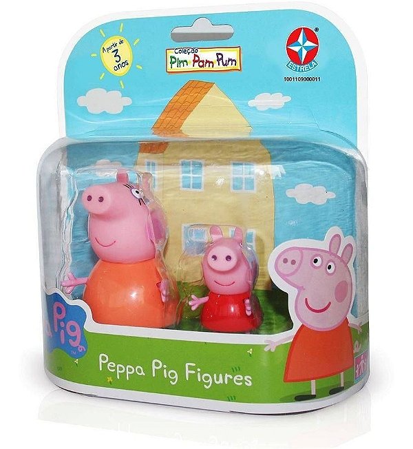 Miniaturas Família  da Peppa -  Mamãe Pig e Peppa Pig - Estrela
