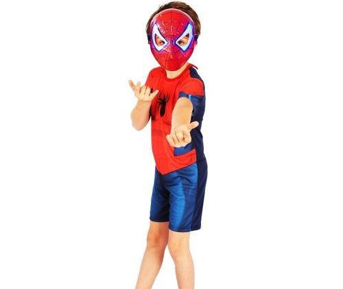 Fantasia Spider Man (Homem Aranha) com Máscara com luz