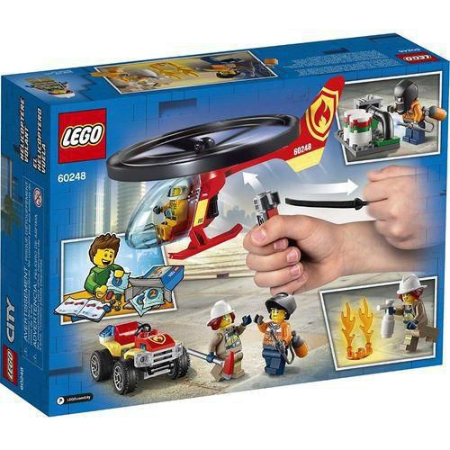 LEGO 60248 City - Combate ao Fogo com Helicóptero (helicóptero de cordão que realmente voa)