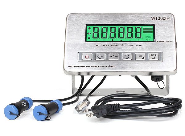 Indicador de peso digital para balança  WT 3000-I-PRO-B40-USB-DUAL (GADO INOX)