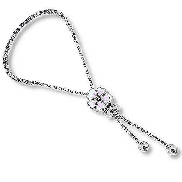 PULSEIRA RIVIERA  AÇO 316L CIRÚRGICO FLORAL ROSÊ