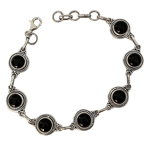 PULSEIRA DE PRATA 925 COM ÔNIX NATURAL LEGÍTIMO