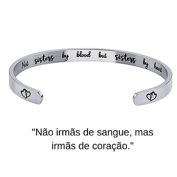 BRACELETE DE AÇO CIRÚRGICO BEST FRIENDS - PULSEIRA MELHORES AMIGAS