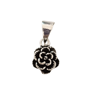 Pingente Prata de Bali Rosinha 10 mm