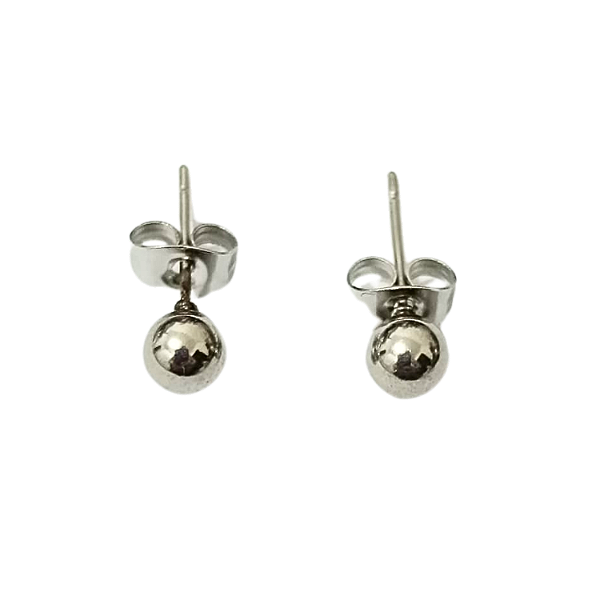 Brinco de Aço Cirúrgico Bolinha 4 mm