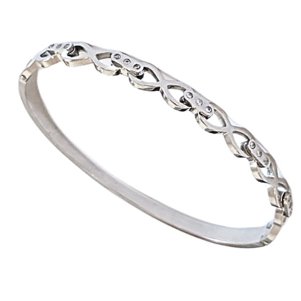 Bracelete de Aço Cirúrgico Brilho do Amor Infinito