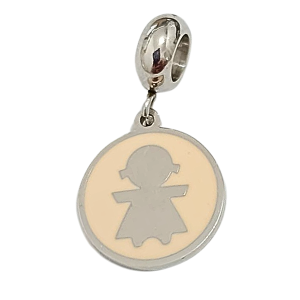 Berloque Charm de Aço Cirúrgico Filha Menina
