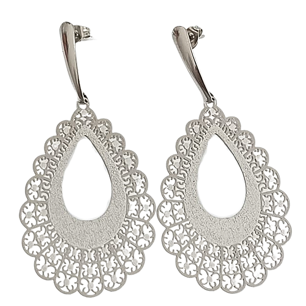 Brinco Gota Serena em Aço Inox Antialérgico