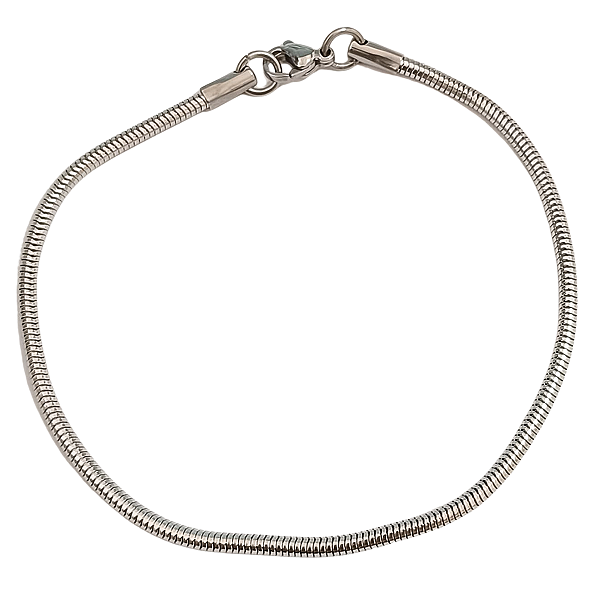 Pulseira de Aço Cirúrgico Unissex Roliça Rabo de Rato