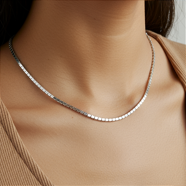 Colar Choker de Aço Cirúrgico Cleópatra - 3 mm