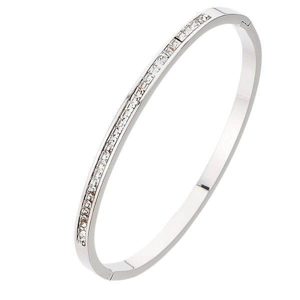 Bracelete de Aço Cirúrgico Cravejado - 4mm