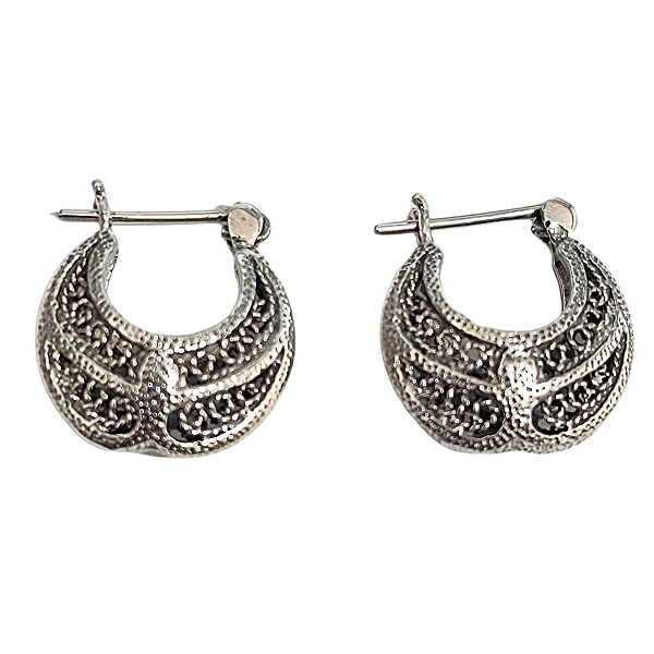 Brinco Prata de Bali Bolsinha Laya