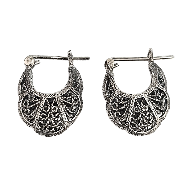 Brinco Prata de Bali Bolsinha Perla