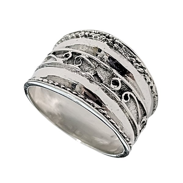 Anel de Prata de Bali Tube Style