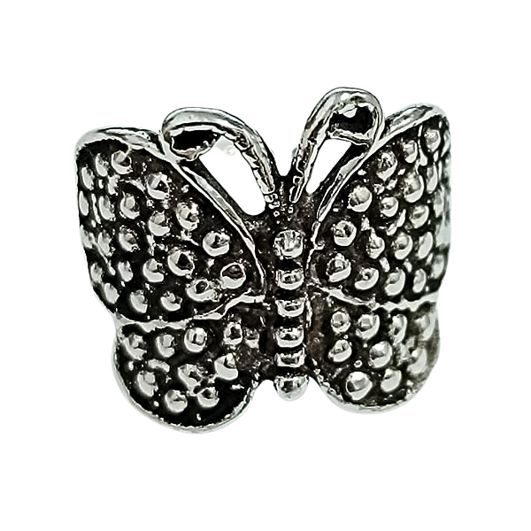 Anel Borboleta Prata de Bali