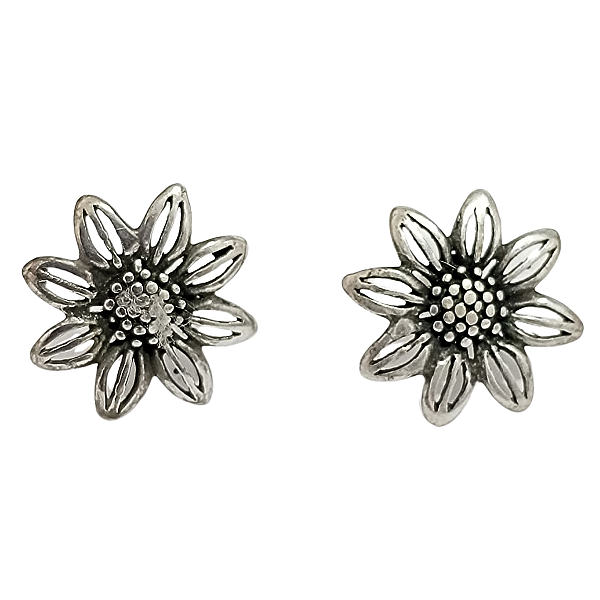 Brinco Girassol de Prata Bali