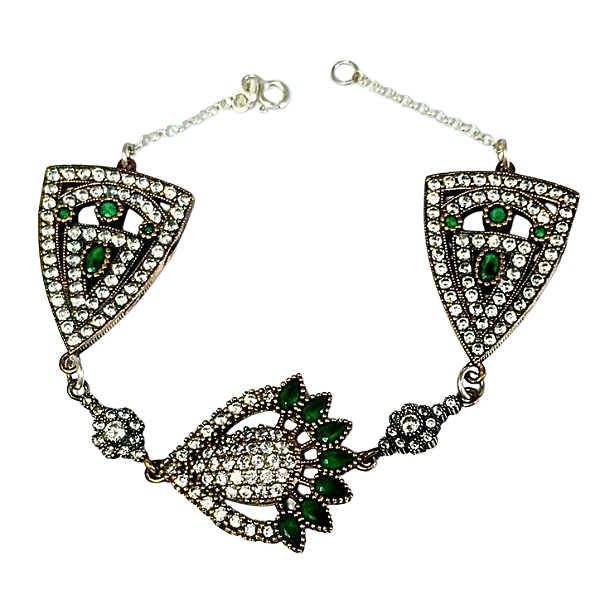 Pulseira de Prata Turca Green Garden