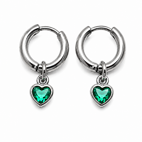 Brinco Infantil de Aço Cirúrgico Argolinha Click Tiffany