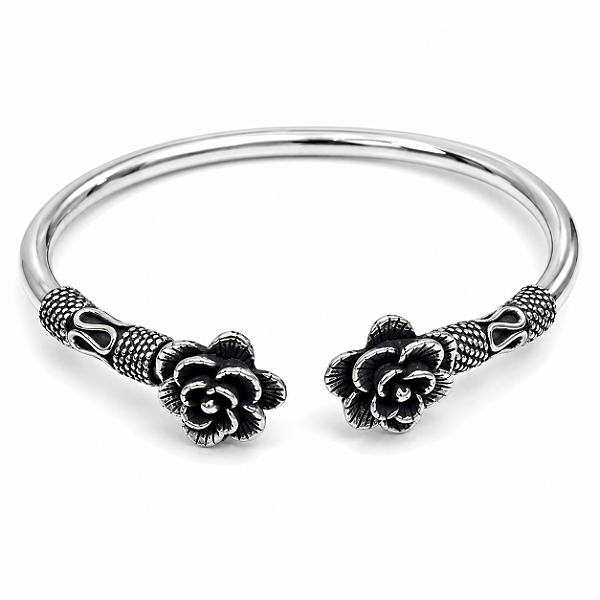 Bracelete Rosinha Prata de Bali 925