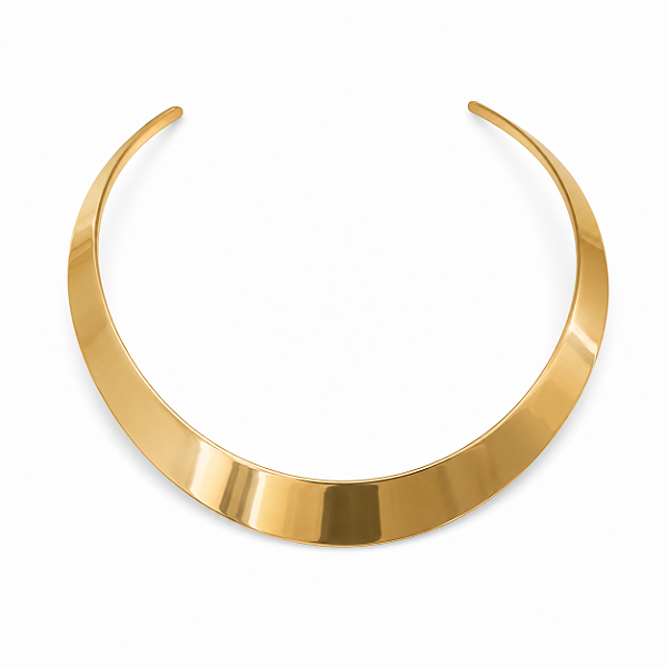 Choker Cleópatra Aço com Ouro 18K Espelhado