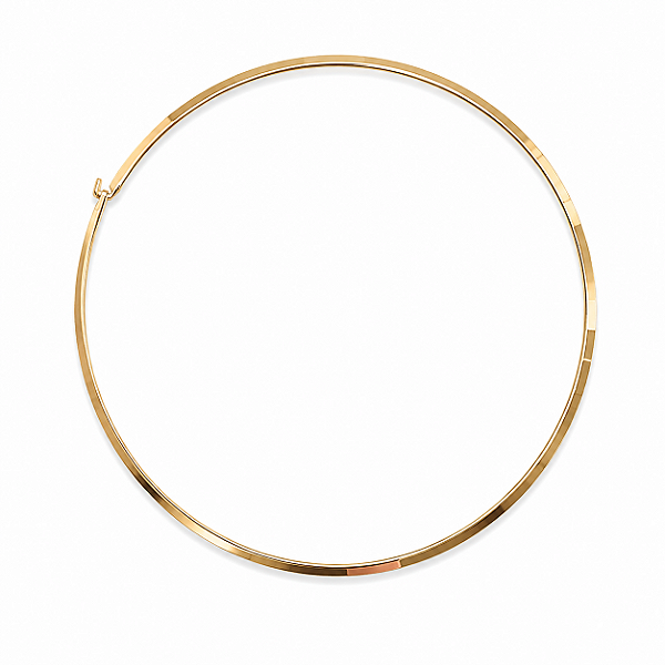 Colar Choker Aço com Ouro 18k Estruturado Elegance