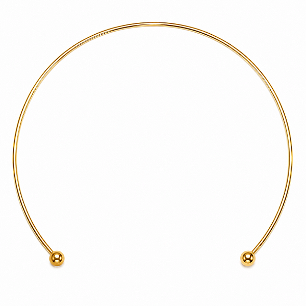 Colar Choker Aço Cirúrgico com Ouro 18K Classic