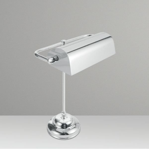 Abajur Luminária de Mesa Alumínio Calha Cromada Bivolt Leitura 30cm de Altura Golden Art E-27 M044 Escritórios e Quartos