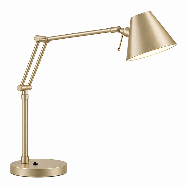 (Pintura) Abajur Luminária Mesa Calha Chapéu Articulado Bivolt 75cm de Altura Juliette Golden Art G9 M250 Cabeceiras e Mesas