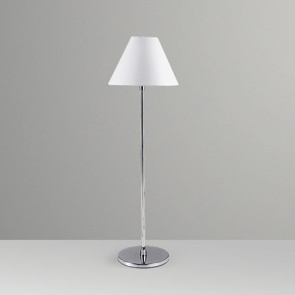 Abajur Pirulito Alumínio Cromado Cúpula Tecido Bivolt 52cm de Altura Golden Art G9 Halopin M671 Criados-mudos e Mesas