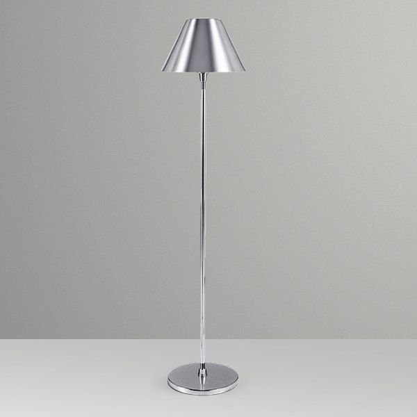 Abajur Pirulito Alumínio Cromado Cúpula Cônica Fosca Bivolt 62cm de Altura Golden Art G9 M672 Mesas e Salas