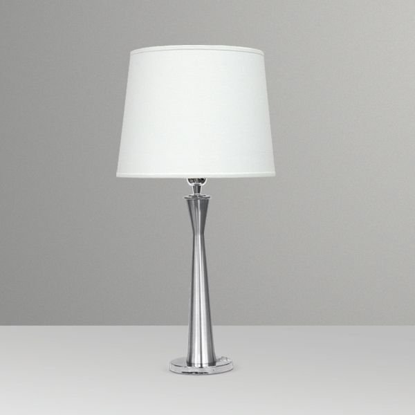 Abajur Alumínio Escovado Cúpula Cônica Tecido Bivolt 65cm de Altura Halley Golden Art E-27 M673 Quartos e Salas