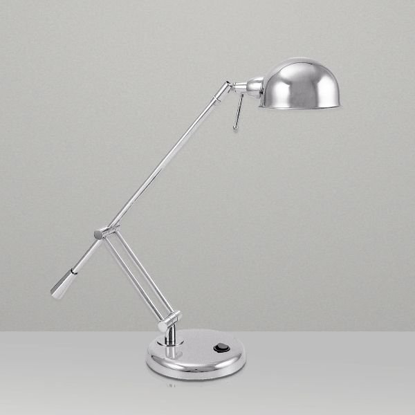 Abajur Luminária de Mesa Articulado Cúpula Alumínio Bivolt 40cm de Altura Danny Golden Art G9 M685 Escritórios e Quartos