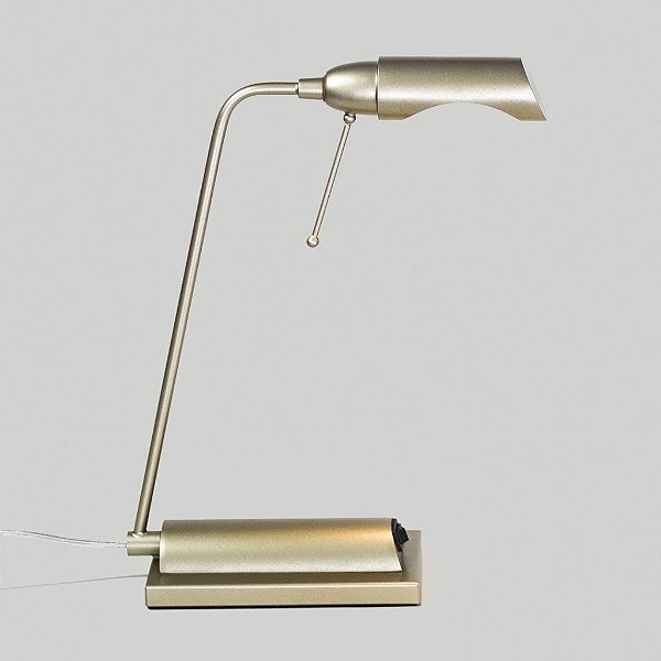 Abajur Luminária de Mesa Haste Inclinada Calha Alumínio Bivolt 35cm de Altura Milla Golden Art G9 M690 Cabeceiras e Mesas