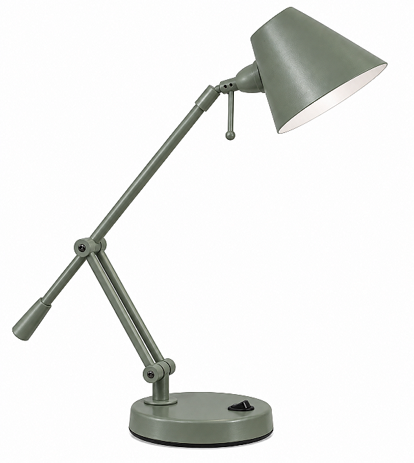 (Pintura) Luminária de Mesa Golden Art M785PI Tamy Articulada Altura Media 40cm 1xG9