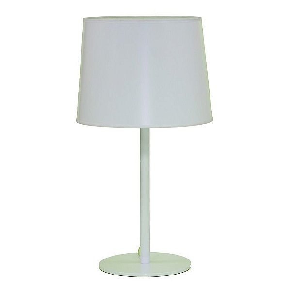 Abajur Alumínio Colorido Branco Cúpula Plástico Bivolt 63cm de Altura Castt Golden Art E-27 M895 Quartos e Salas