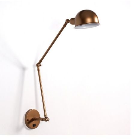 ARANDELA BABOO VERTICAL ARTICULADA METAL BRONZE 60X16CM GOLDEN ART 1X LÂMPADA E27 BIVOLT P1060-30-411