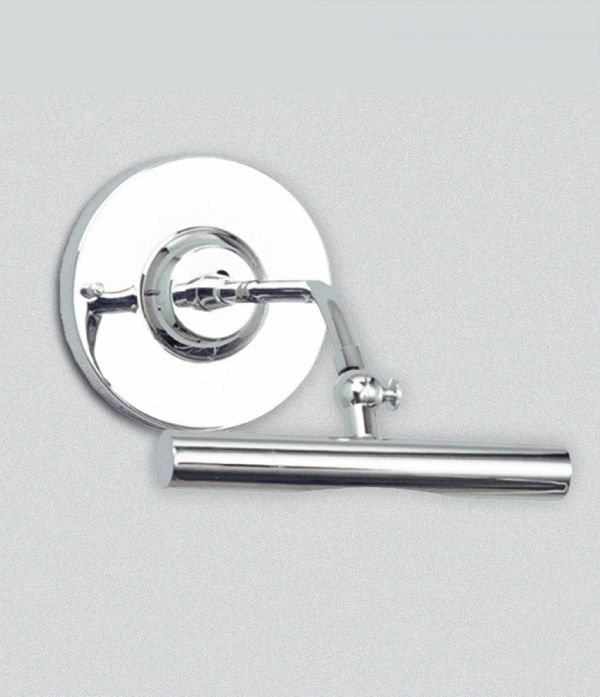 Arandela para Espelho Quadro Tubular Calha Cromada Alumínio Inox 16cm Golden Art Halógena P371 Banheiros e Salas