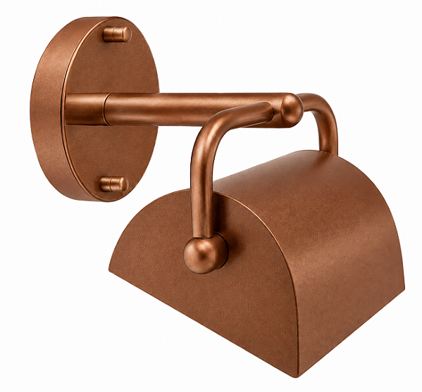 (Pintura) Arandela Vintage Golden Art P385 Inox Cúpula Calha Pintada 20cm G9 Quartos e Salas